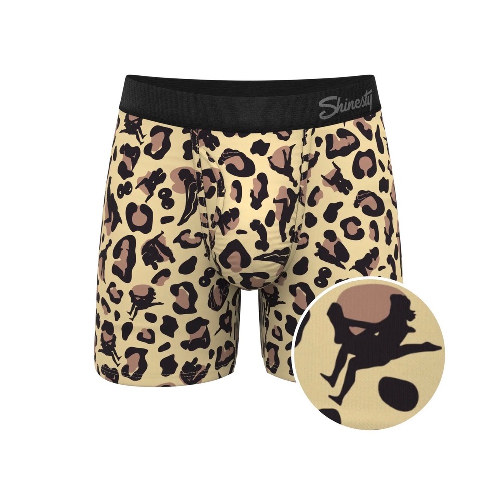 Shinesty Ball Hammock Boxer Briefs The Primal Passion Leopard Pinup Mens Large L